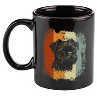 Retro Style Brussels Griffon Dog 11oz C Handle Ceramic Mug