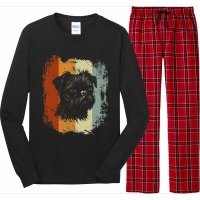 Retro Style Brussels Griffon Dog Long Sleeve Pajama Set