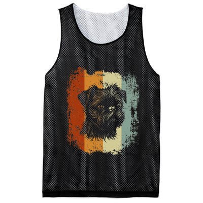 Retro Style Brussels Griffon Dog Mesh Reversible Basketball Jersey Tank