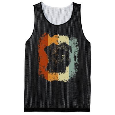 Retro Style Brussels Griffon Dog Mesh Reversible Basketball Jersey Tank