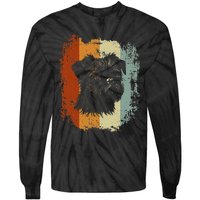 Retro Style Brussels Griffon Dog Tie-Dye Long Sleeve Shirt