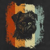 Retro Style Brussels Griffon Dog Golf Towel