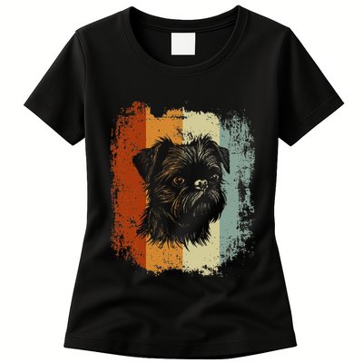 Retro Style Brussels Griffon Dog Womens T-Shirt
