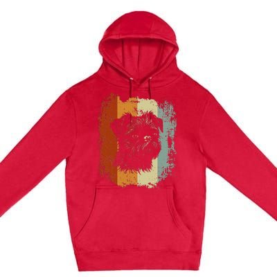 Retro Style Brussels Griffon Dog Premium Pullover Hoodie