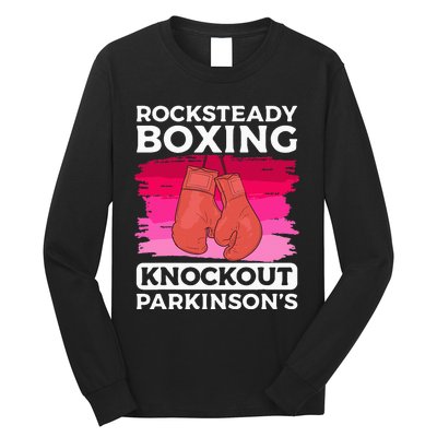 Rock Steady Boxing Knock Out ParkinsonS Awareness Long Sleeve Shirt