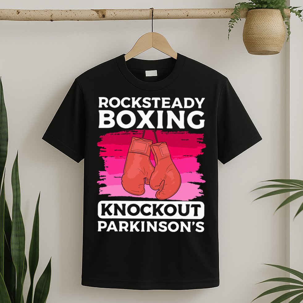 Rock Steady Boxing Knock Out ParkinsonS Awareness T-Shirt