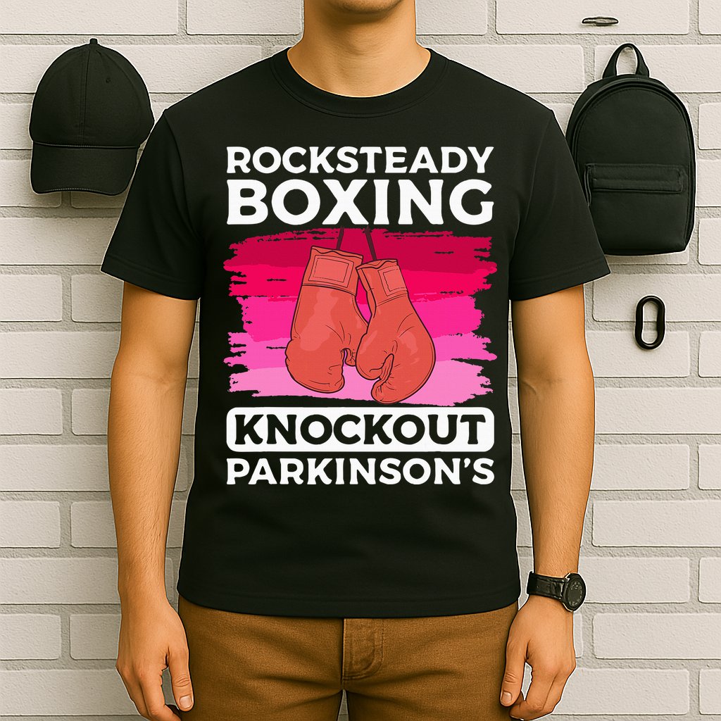 Rock Steady Boxing Knock Out ParkinsonS Awareness T-Shirt