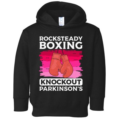 Rock Steady Boxing Knock Out ParkinsonS Awareness Toddler Hoodie