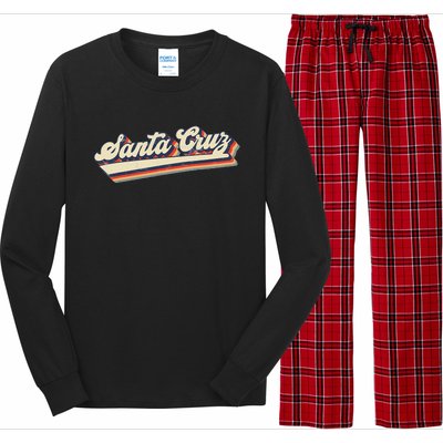 Retro Santa Cruz California Saying Surfer Long Sleeve Pajama Set