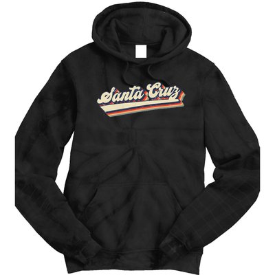 Retro Santa Cruz California Saying Surfer Tie Dye Hoodie