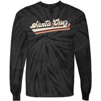 Retro Santa Cruz California Saying Surfer Tie-Dye Long Sleeve Shirt