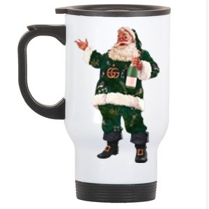 Retro Santa Claus Champagne Christmas Ing Party Xmas Gift Stainless Steel Travel Mug