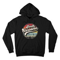 Retro South Carolina Home State Cool 70s Style Sunset Hoodie