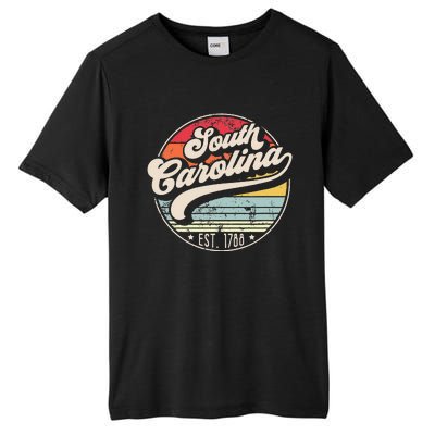 Retro South Carolina Home State Cool 70s Style Sunset Tall Fusion ChromaSoft Performance T-Shirt