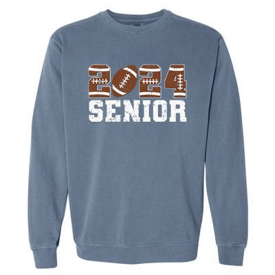 Retro Senior Class Of 2024 Football Player Graduation Gifts Garment-Dyed Sweatshirt