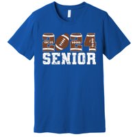 Retro Senior Class Of 2024 Football Player Graduation Gifts Premium T-Shirt