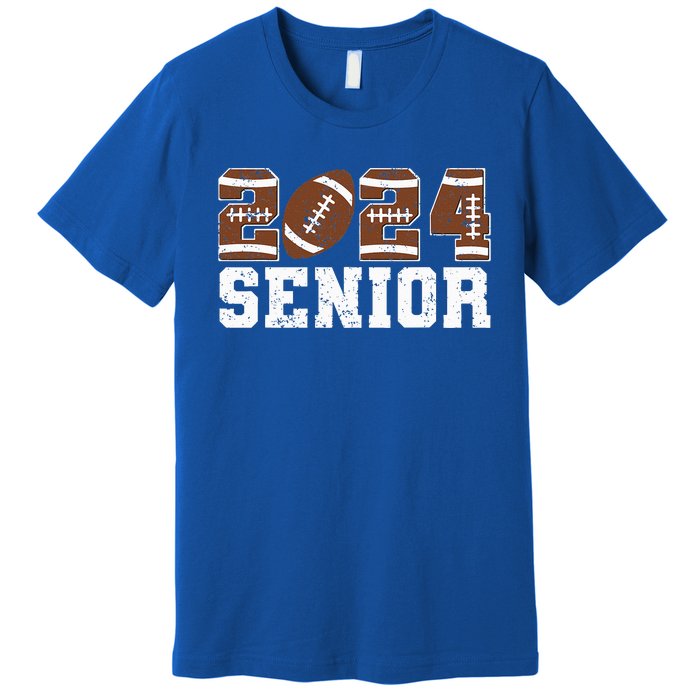 Retro Senior Class Of 2024 Football Player Graduation Gifts Premium T-Shirt