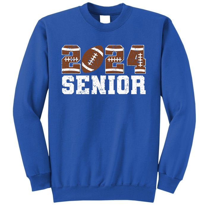 Retro Senior Class Of 2024 Football Player Graduation Gifts Tall Sweatshirt