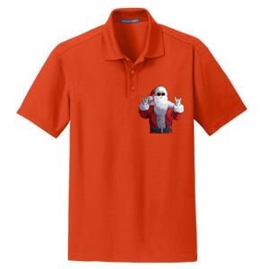 Rock Santa Claus Christmas Cute Gift Dry Zone Grid Polo