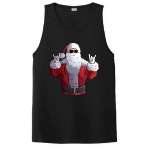 Rock Santa Claus Christmas Cute Gift PosiCharge Competitor Tank