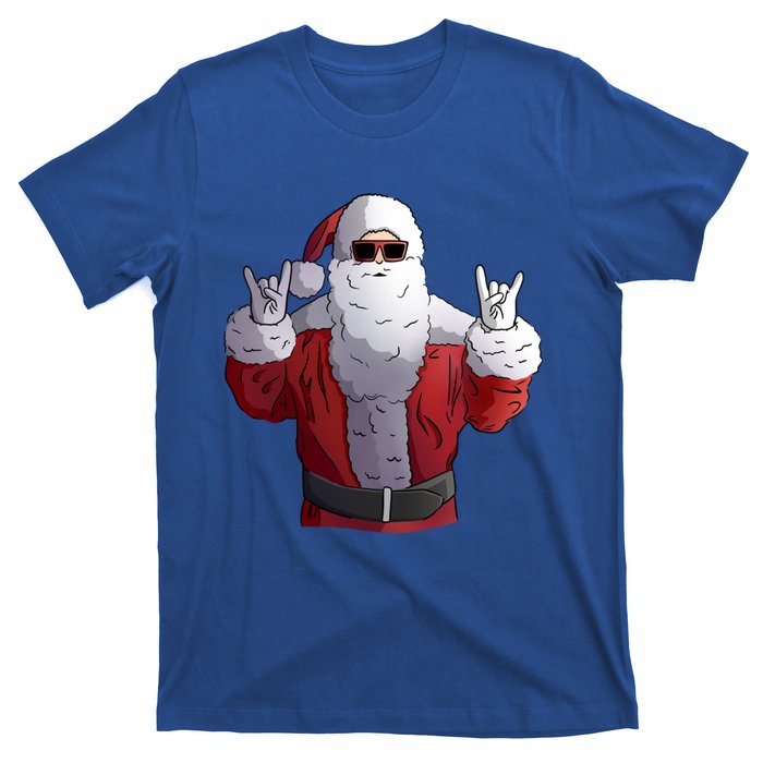 Rock Santa Claus Christmas Cute Gift T-Shirt