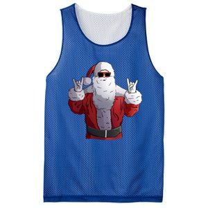 Rock Santa Claus Christmas Cute Gift Mesh Reversible Basketball Jersey Tank