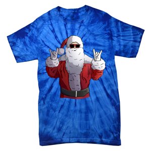 Rock Santa Claus Christmas Cute Gift Tie-Dye T-Shirt