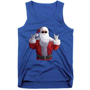 Rock Santa Claus Christmas Cute Gift Tank Top