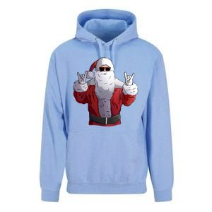 Rock Santa Claus Christmas Cute Gift Unisex Surf Hoodie