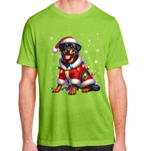 Rottweiler Santa Claus Rottweiler Costume Rottweiler Xmas Gift Adult ChromaSoft Performance T-Shirt