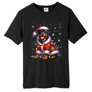 Rottweiler Santa Claus Rottweiler Costume Rottweiler Xmas Gift Tall Fusion ChromaSoft Performance T-Shirt