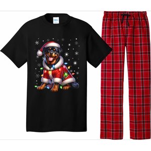 Rottweiler Santa Claus Rottweiler Costume Rottweiler Xmas Gift Pajama Set