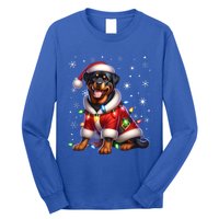 Rottweiler Santa Claus Rottweiler Costume Rottweiler Xmas Gift Long Sleeve Shirt