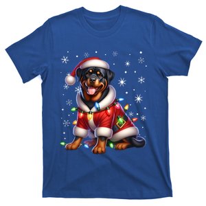 Rottweiler Santa Claus Rottweiler Costume Rottweiler Xmas Gift T-Shirt