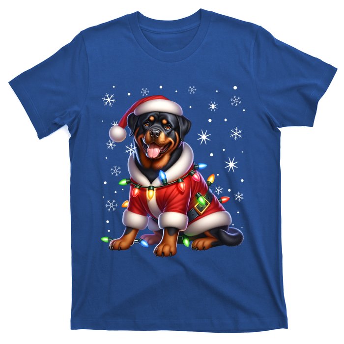 Rottweiler Santa Claus Rottweiler Costume Rottweiler Xmas Gift T-Shirt