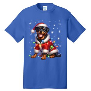 Rottweiler Santa Claus Rottweiler Costume Rottweiler Xmas Gift Tall T-Shirt