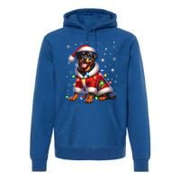 Rottweiler Santa Claus Rottweiler Costume Rottweiler Xmas Gift Premium Hoodie