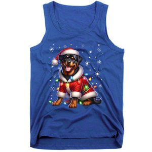 Rottweiler Santa Claus Rottweiler Costume Rottweiler Xmas Gift Tank Top