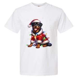 Rottweiler Santa Claus Rottweiler Costume Rottweiler Xmas Gift Garment-Dyed Heavyweight T-Shirt