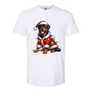 Rottweiler Santa Claus Rottweiler Costume Rottweiler Xmas Gift Softstyle CVC T-Shirt