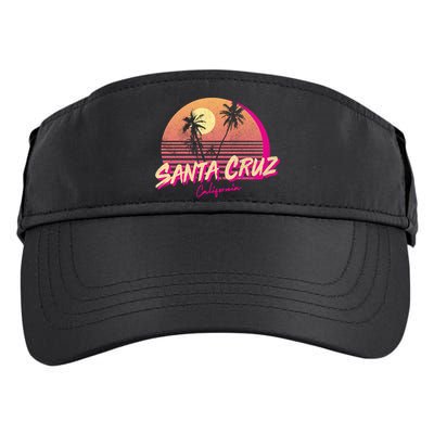 Retro Santa Cruz California Beach Sunset Gift Adult Drive Performance Visor