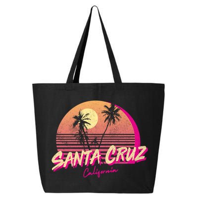 Retro Santa Cruz California Beach Sunset Gift 25L Jumbo Tote