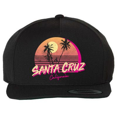 Retro Santa Cruz California Beach Sunset Gift Wool Snapback Cap