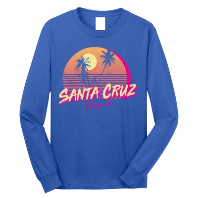 Retro Santa Cruz California Beach Sunset Gift Long Sleeve Shirt