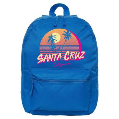 Retro Santa Cruz California Beach Sunset Gift 16 in Basic Backpack