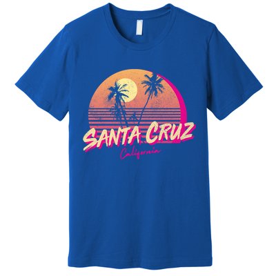 Retro Santa Cruz California Beach Sunset Gift Premium T-Shirt