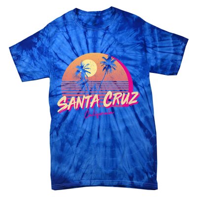 Retro Santa Cruz California Beach Sunset Gift Tie-Dye T-Shirt