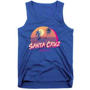 Retro Santa Cruz California Beach Sunset Gift Tank Top