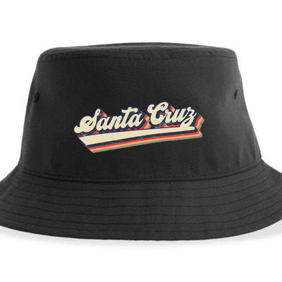 Retro Santa Cruz California Saying Surfer Sustainable Bucket Hat