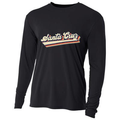 Retro Santa Cruz California Saying Surfer Cooling Performance Long Sleeve Crew